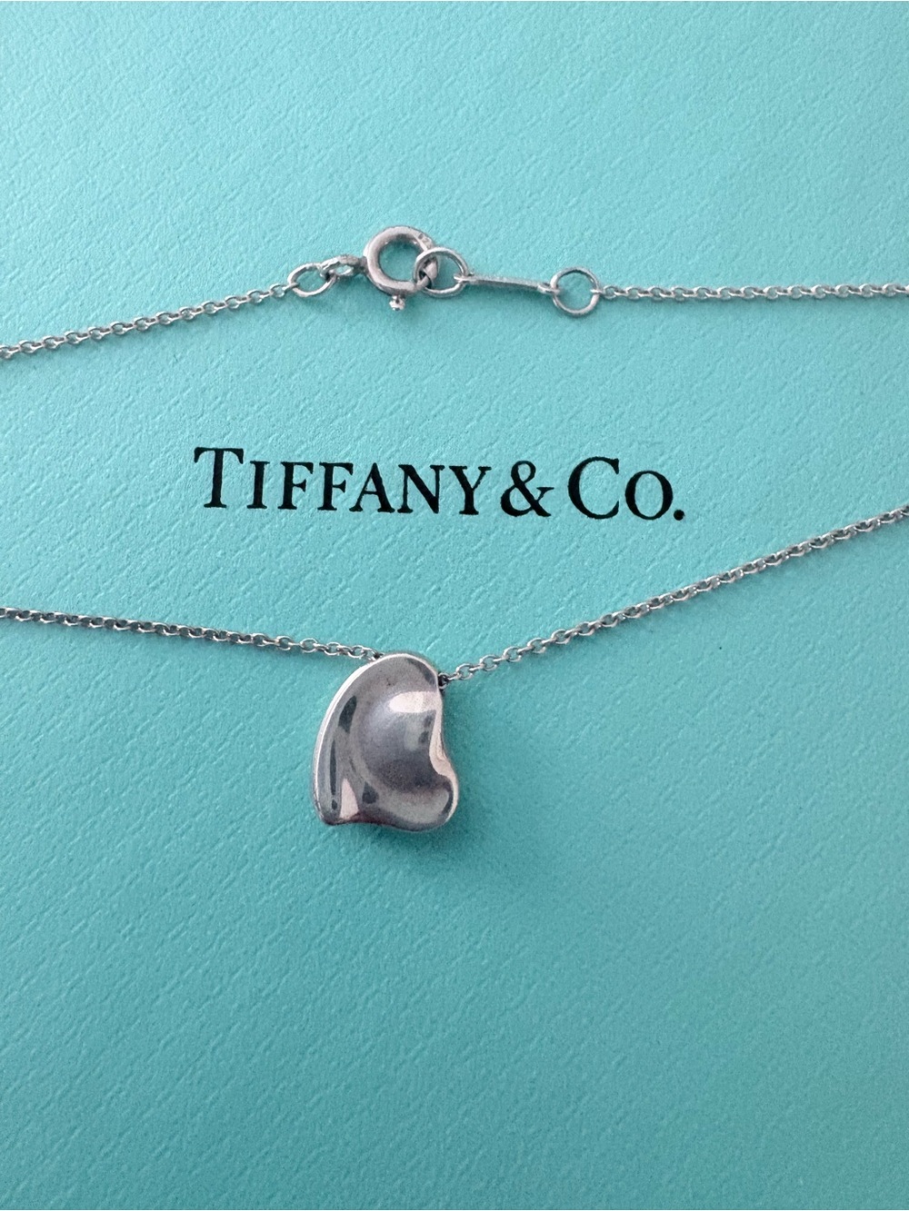 Tiffany & Co. Elsa Peretti Full Heart Pendant Necklace in 925 Sterling Silver